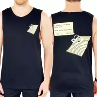 CLIPPY FRONT AND BACK BLACK TANK