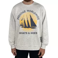 BOATS N HOES WHITE MARLE CREW