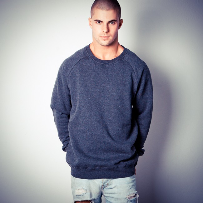 ONEBYONE- BLANK DARK GREY CREW