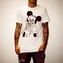 MICKEY FACE OFF WHITE TEE