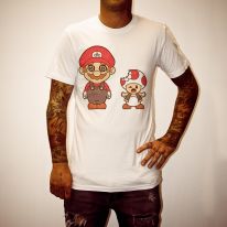 MARIO MUSHROOM WHITE TEE