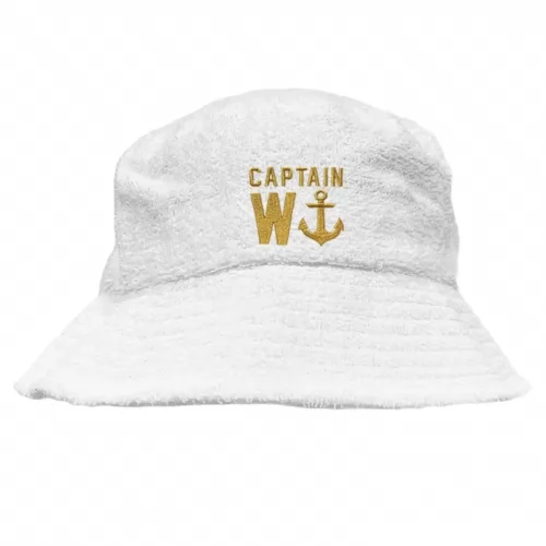 CAPTAIN TERRY TOWEL BUCKET HAT WHITE
