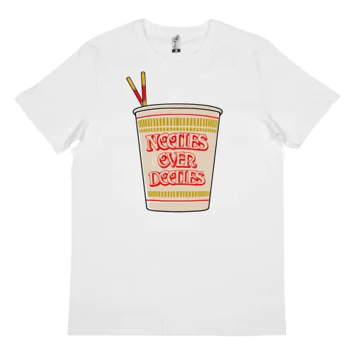 NOODLES OVER DOODLES WHITE TEE