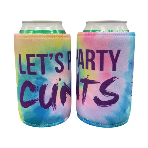 TIE DYE LETS PARTY STUBBY HOLDER
