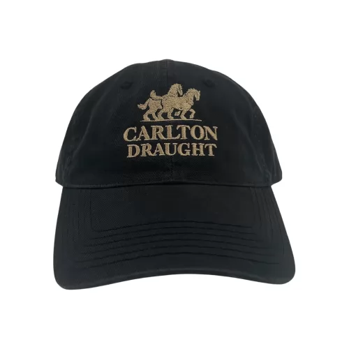 VINTAGE WASHED CARLTON DRAUGHT BLACK DAD HAT