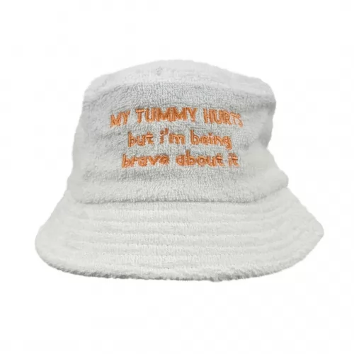 MY TUMMY HURTS TERRY TOWEL BUCKET HAT
