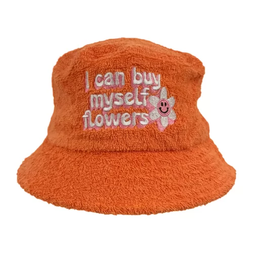 BUY MYSELF FLOWERS TERRY TOWEL BUCKET HAT