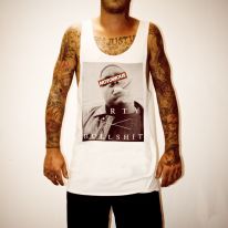 PARTY BULLSHIT NOTORIOUS WHITE SINGLET