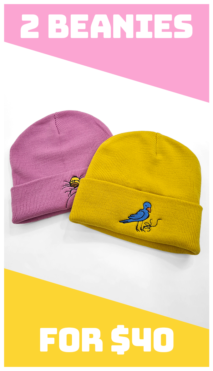 2 BEANIES $40