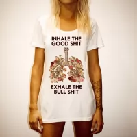 INHALE EXHALE WOMENS WHITE TEE