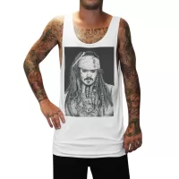 CAPTAIN JACK WHITE SINGLET
