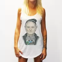 WOMENS BILL MURRAY WHITE SINGLET