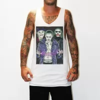 THE UNHOLY TRINITY WHITE SINGLET