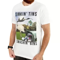 BIN CHICKEN WHITE TEE
