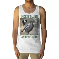 SWOOPIN WHITE SINGLET
