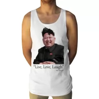 LIVE, LAUGH, LOVE WHITE SINGLET