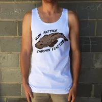 FLATTIES WHITE SINGLET
