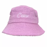 CURSIVE PINK TERRY TOWEL BUCKET HAT