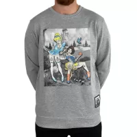 SNOW WHITE & CINDERELLA MARBLE GREY CREW