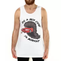 BURNOUT WHITE SINGLET