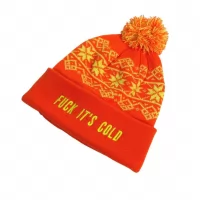 ITS COLD ORANGE HI VIS BEANIE