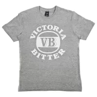 GREY VB TEE WITH WHITE LOGO