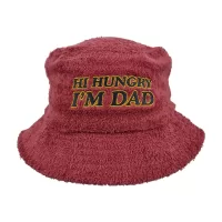 HI HUNGRY MAROON TERRY TOWEL BUCKET HAT