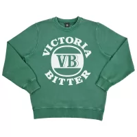 WHITE VB LOGO GREEN VINTAGE CREW