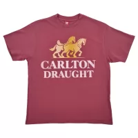 CARLTON DRAUGHT MAROON DYED T-SHIRT