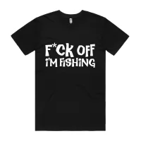 BLACK F OFF I'M FISHING TEE