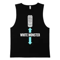 WHITE MONSTER BLACK TANK