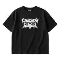 METAL CHICKEN BURGAH BLACK TEE