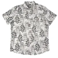WHITE MONSTER CHRISTMAS BUTTON UP SHIRT PRE ORDER
