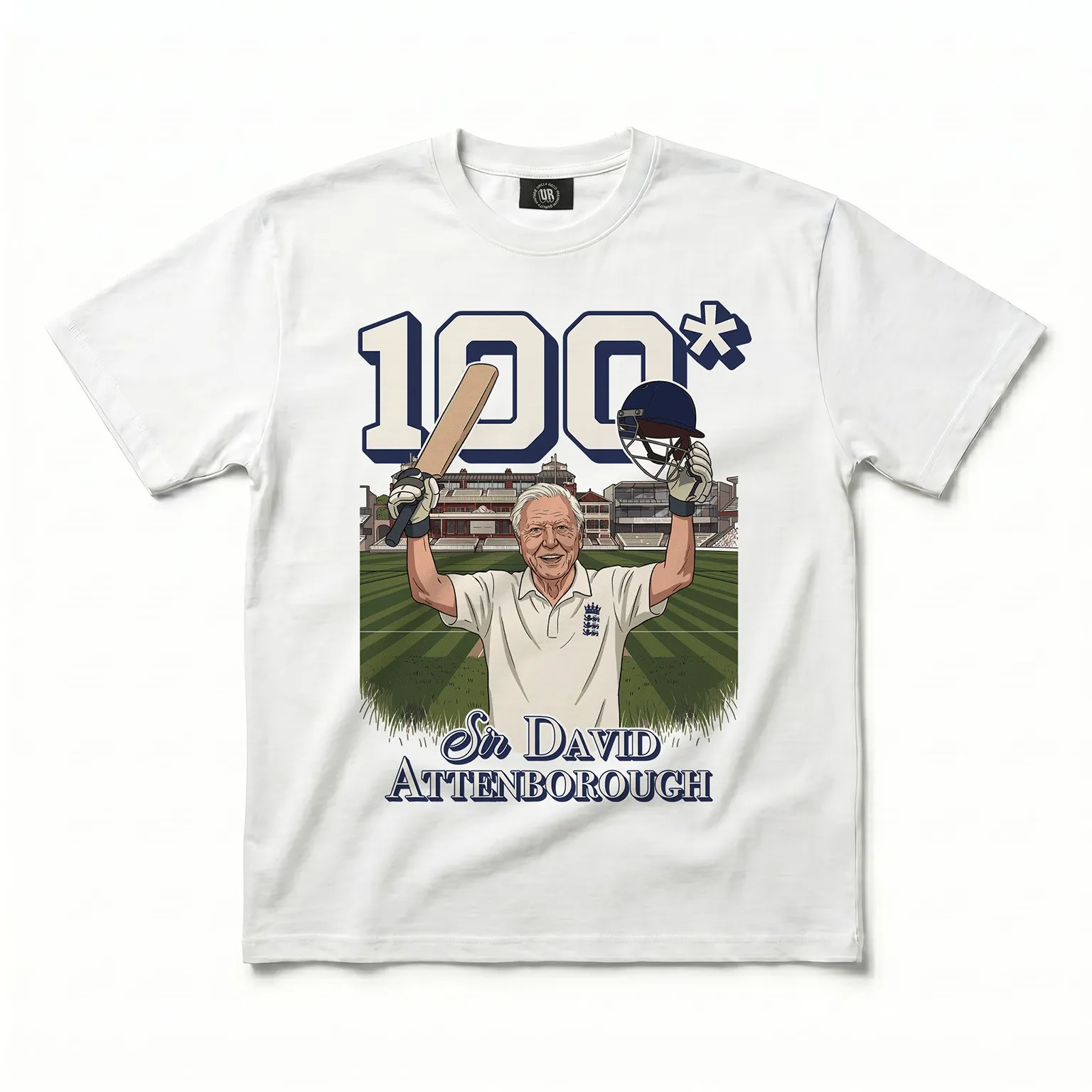 NOT OUT ATTENBOROUGH WHITE TEE