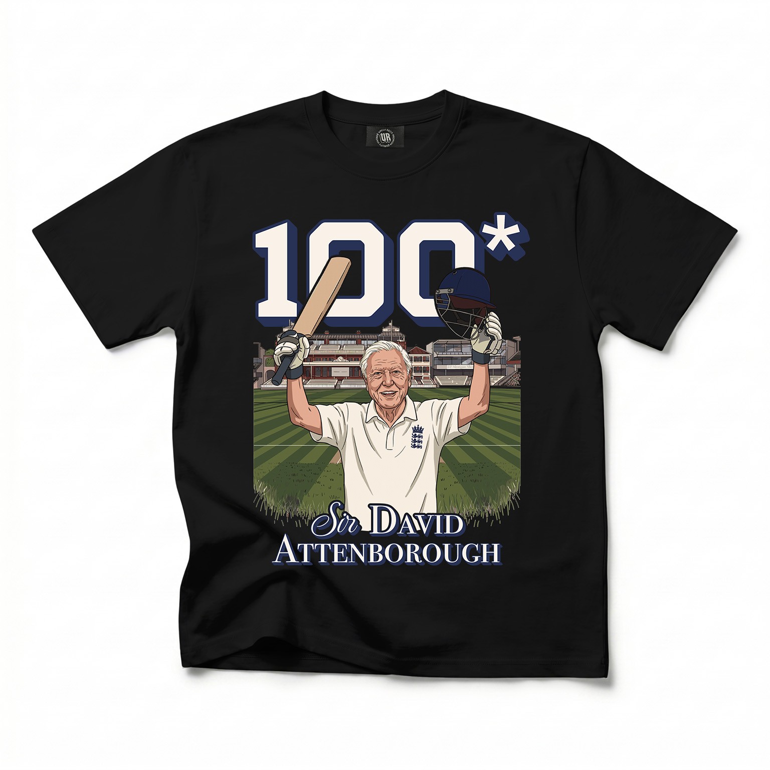 NOT OUT ATTENBOROUGH BLACK TEE