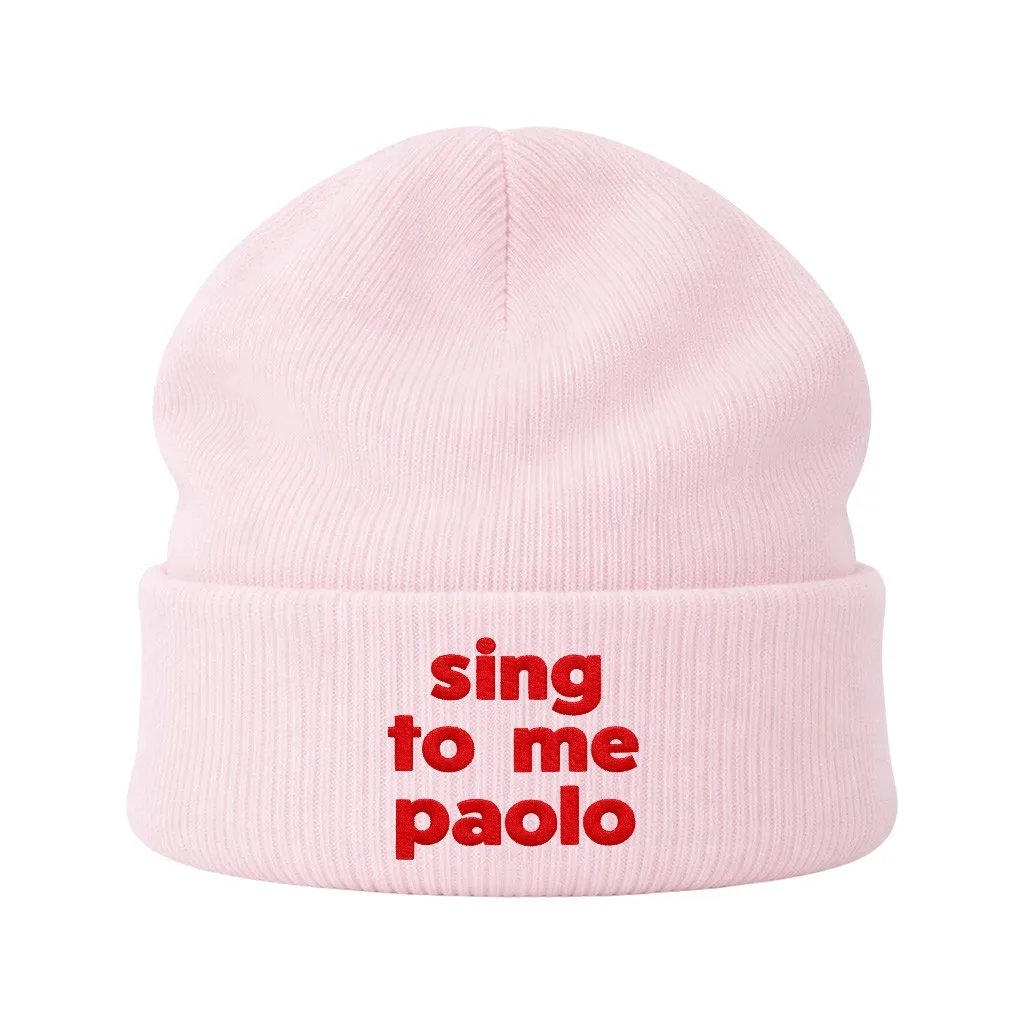 SING TO ME PAOLO PASTEL PINK BEANIE SING TO ME PAOLO PASTEL PINK BEANIE