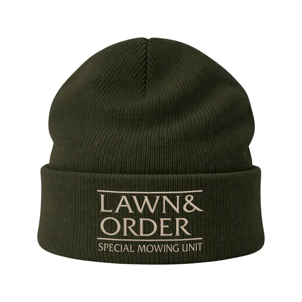 LAWN AND ORDER MOSS GREEN BEANIE LAWN AND ORDER MOSS GREEN BEANIE