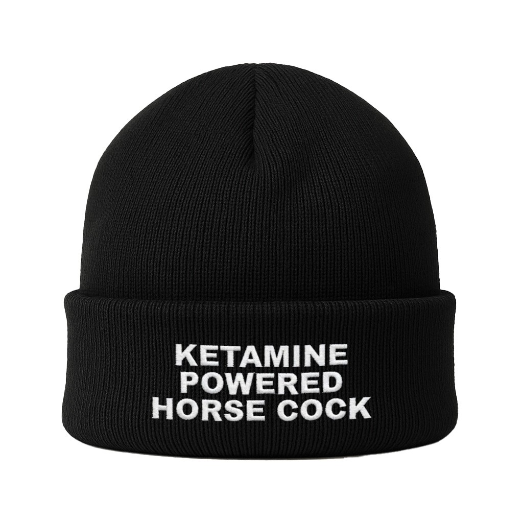 KETAMINE POWERED BLACK BEANIE KETAMINE POWERED BLACK BEANIE