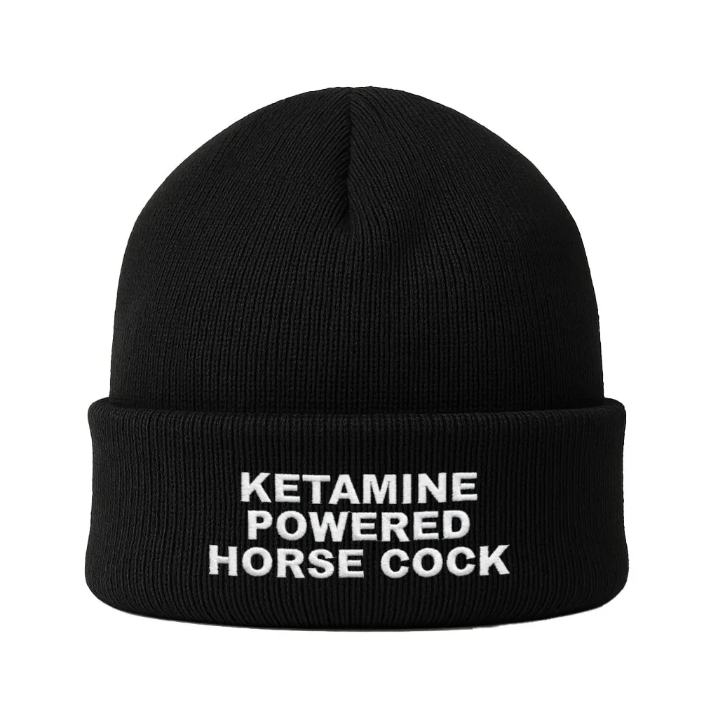 KETAMINE POWERED BLACK BEANIE
