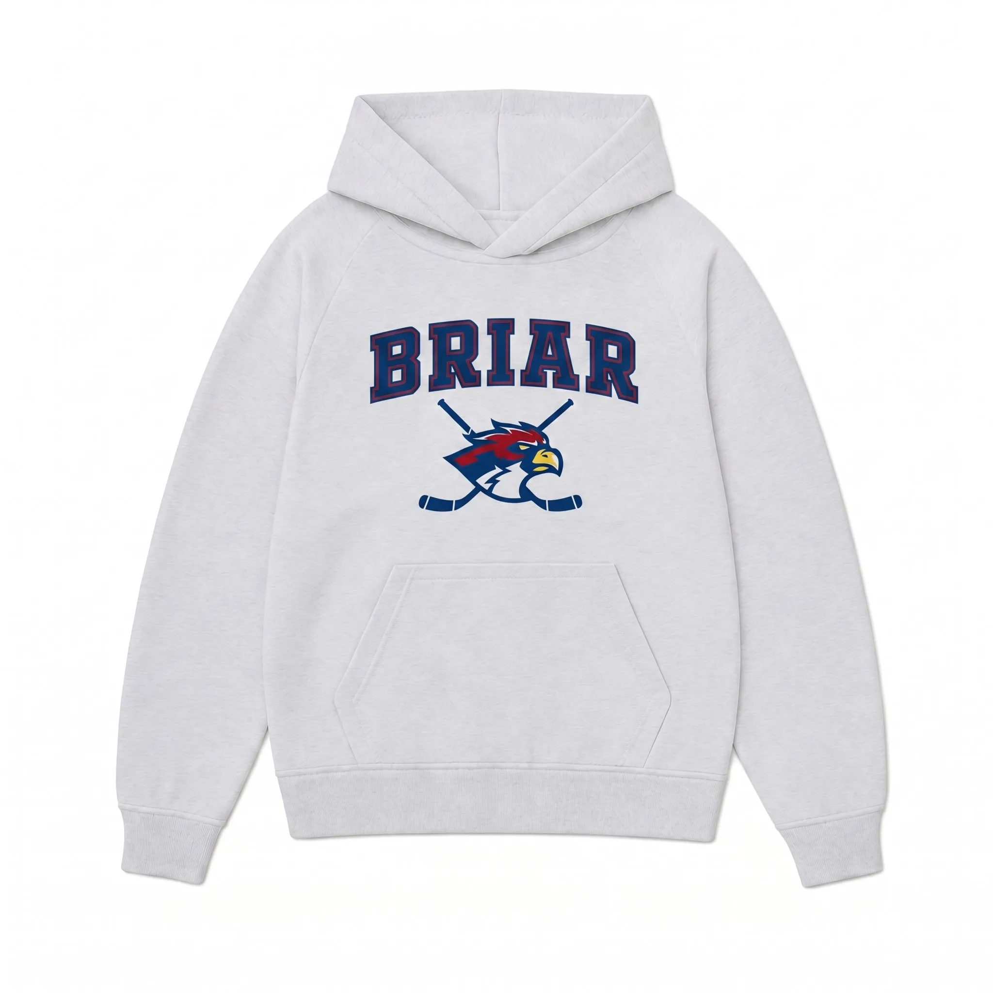 BRIAR HAWKS WHITE MARLE HOODIE