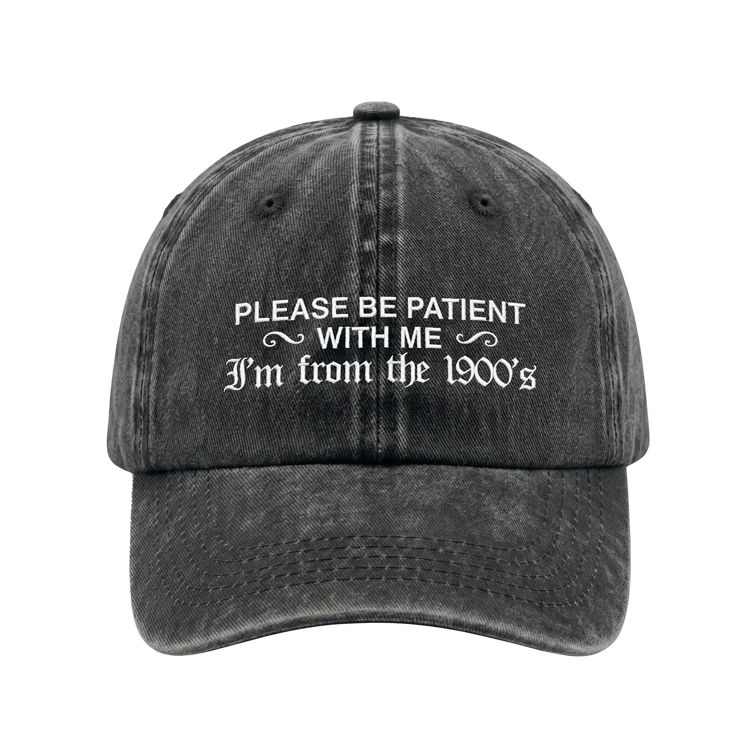FROM THE 1900S BLACK WASHED DAD HAT FROM THE 1900S BLACK WASHED DAD HAT