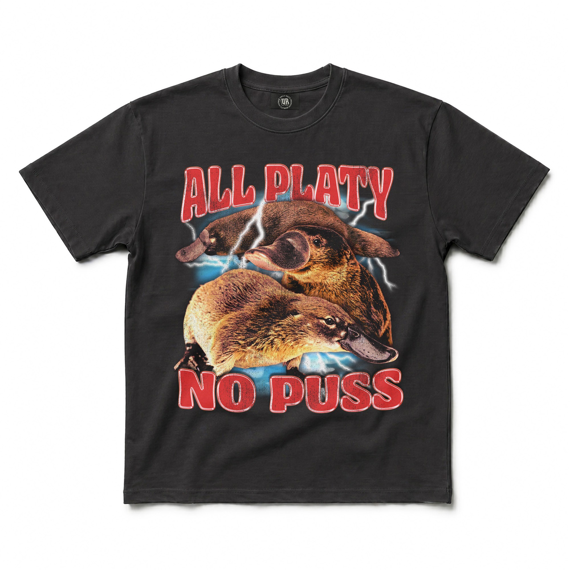VINTAGE ALL PLATY NO PUSS T-SHIRT