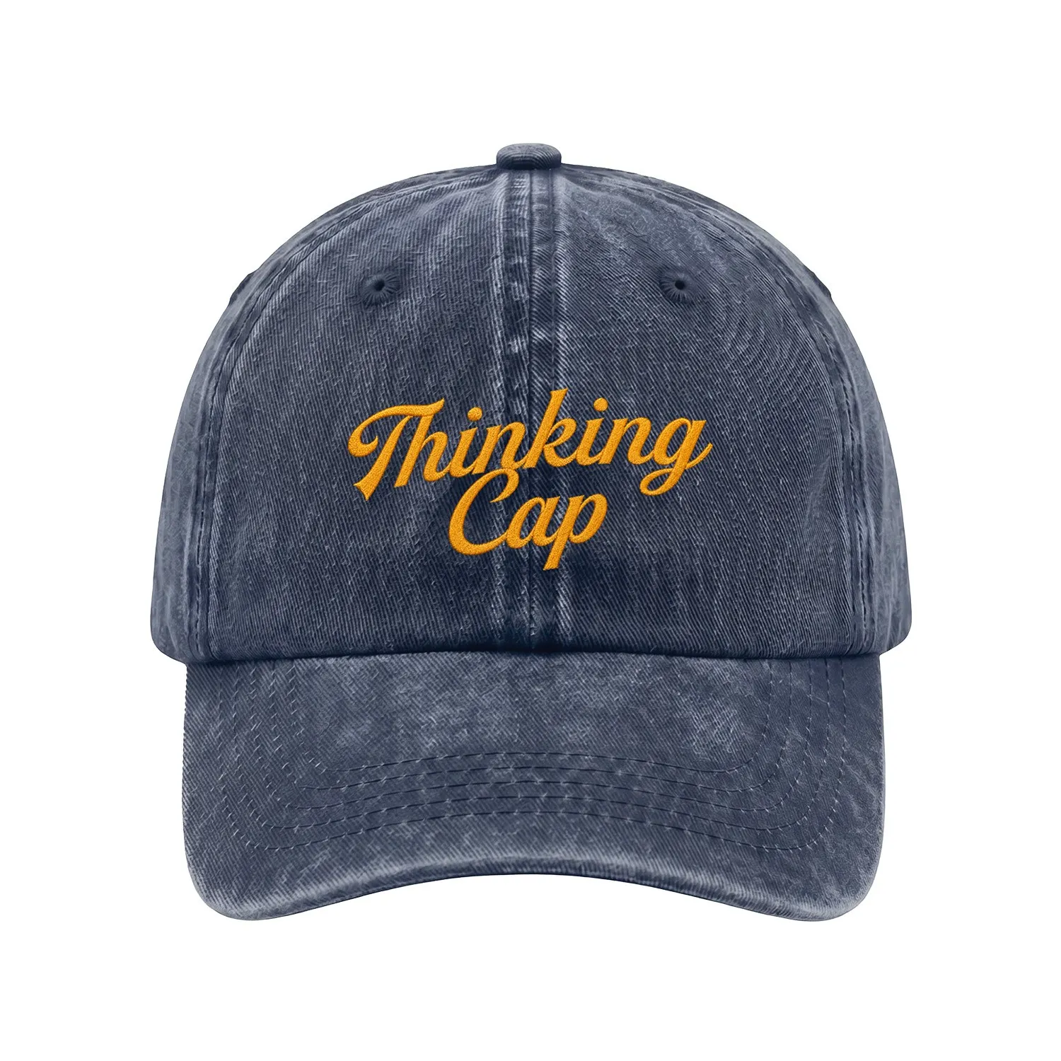 THINKING CAP NAVY WASHED DAD HAT THINKING CAP NAVY WASHED DAD HAT