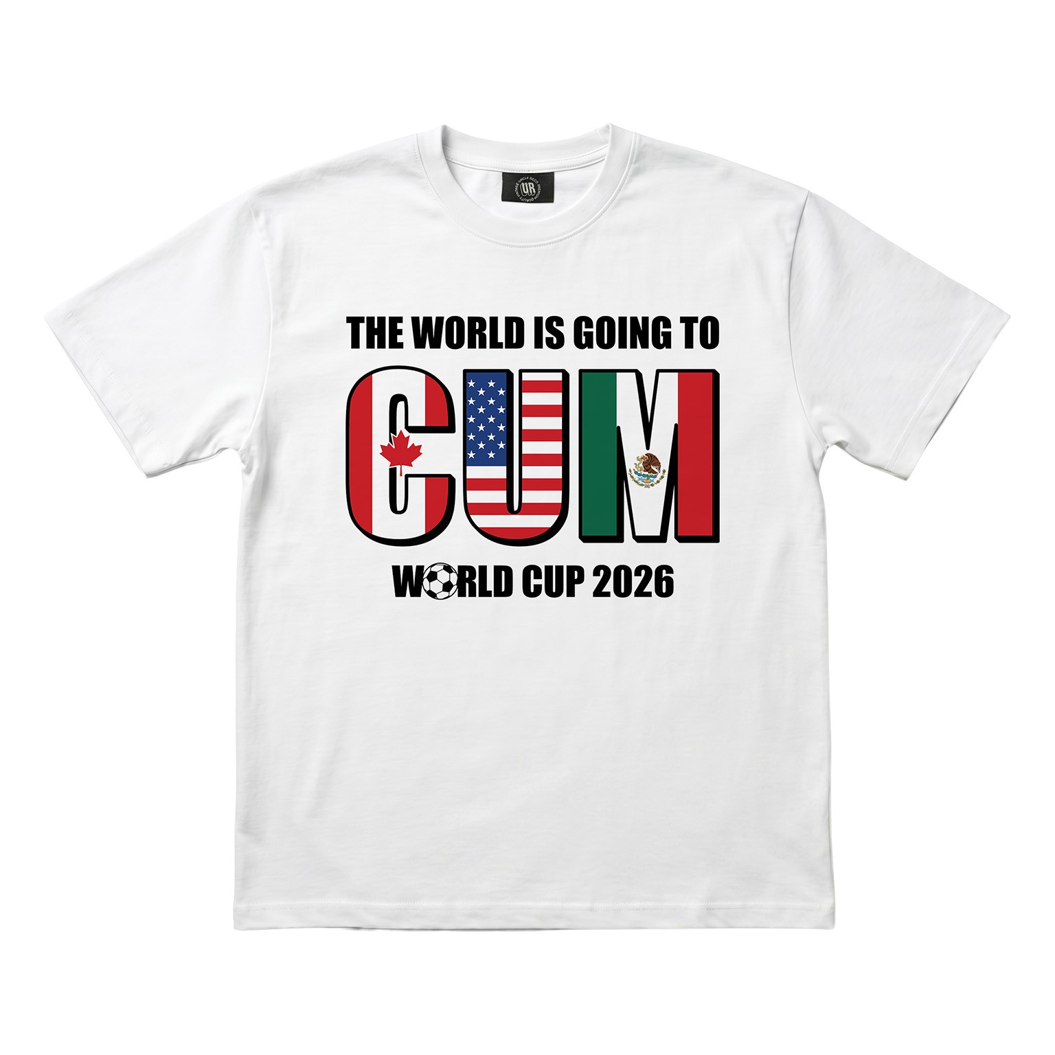 THE WORLD IS GOING TO CUM WHITE TEE