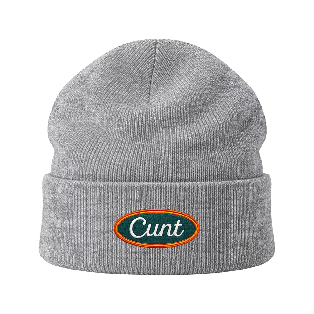 CUNT HEATHER GREY BEANIE