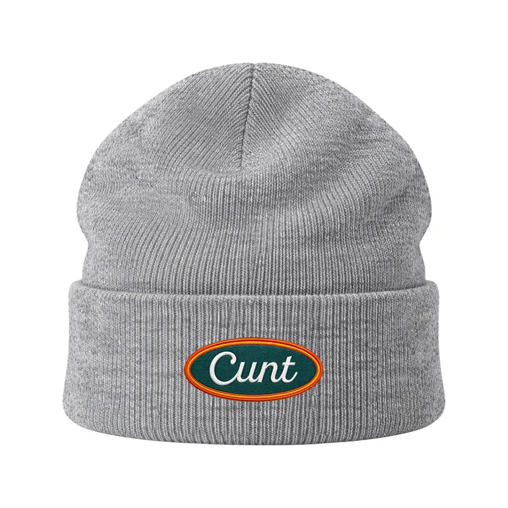 CUNT HEATHER GREY BEANIE