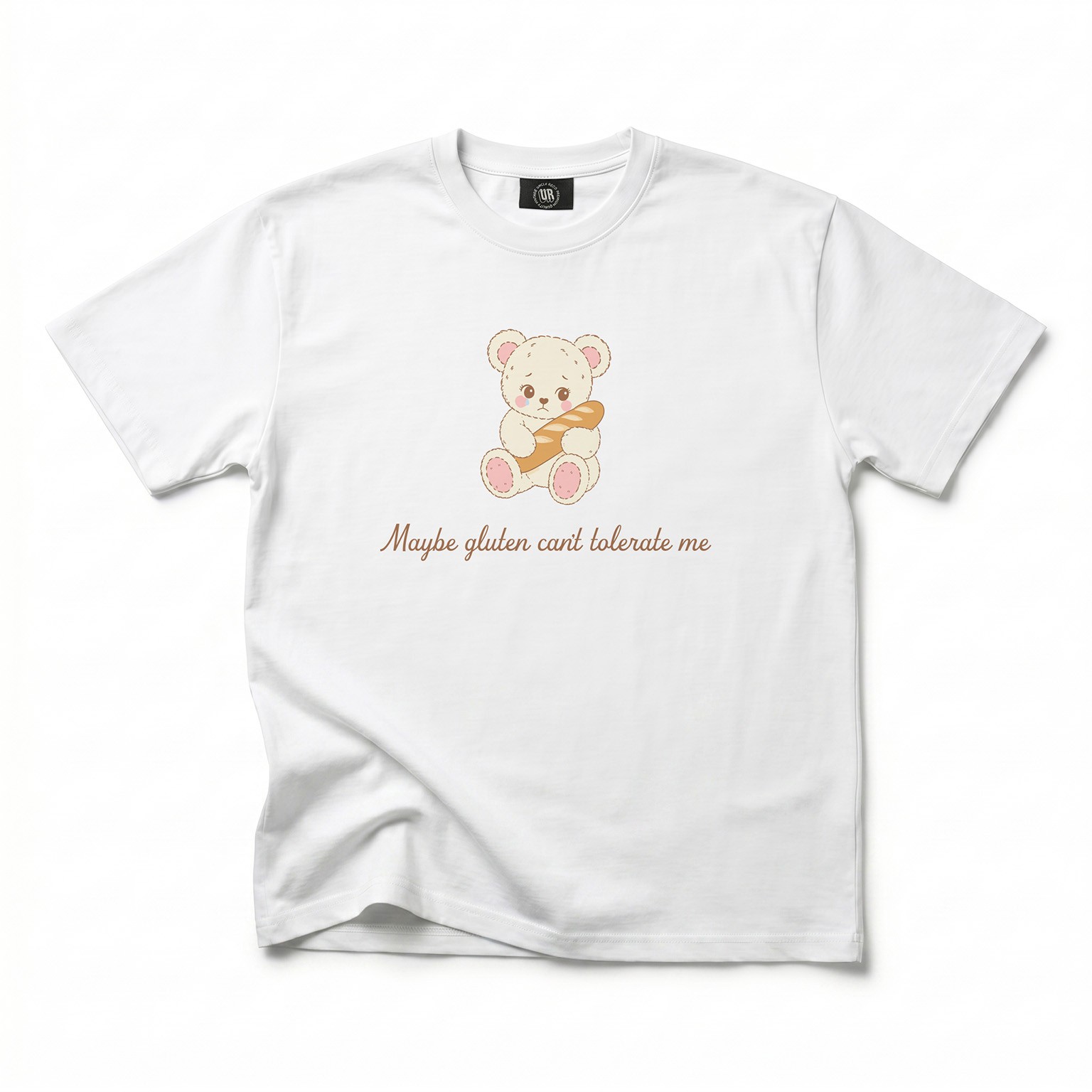 GLUTEN CAN'T TOLERATE ME WHITE TEE GLUTEN CAN'T TOLERATE ME WHITE TEE