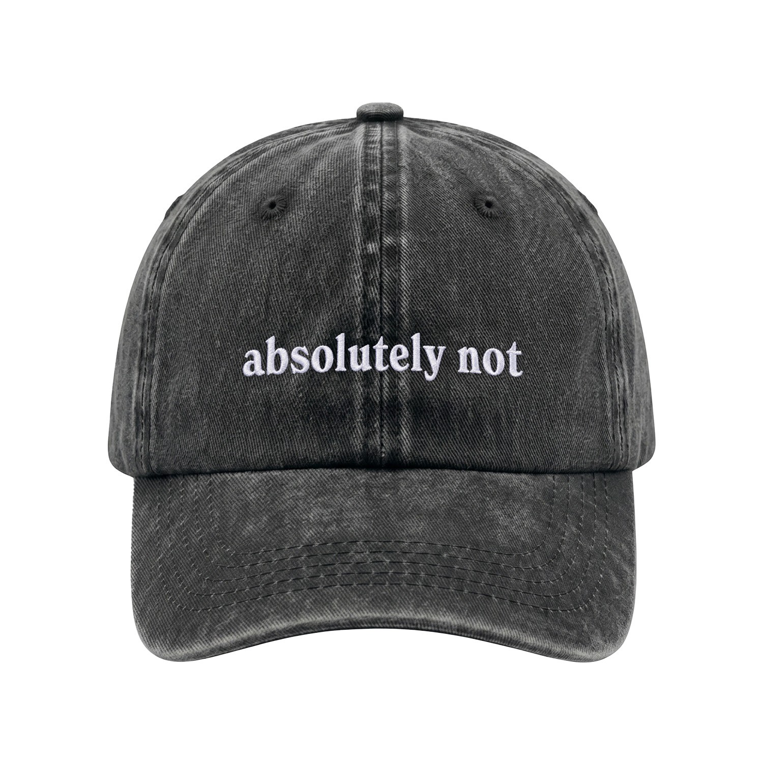 ABSOLUTELY NOT BLACK WASHED DAD HAT