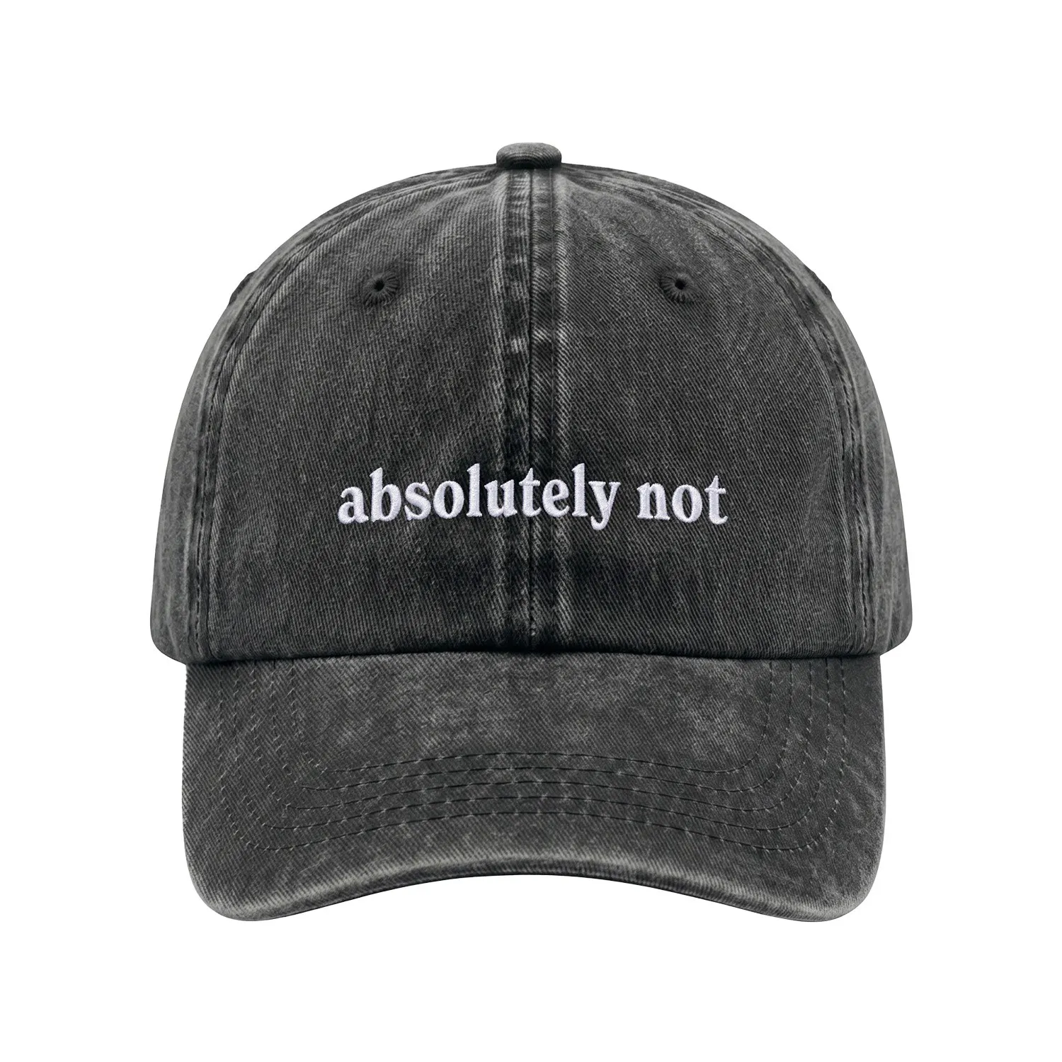 ABSOLUTELY NOT BLACK WASHED DAD HAT