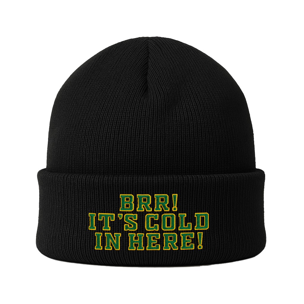CLOVERS BRR ITS COLD IN HERE BLACK BEANIE CLOVERS BRR ITS COLD IN HERE BLACK BEANIE
